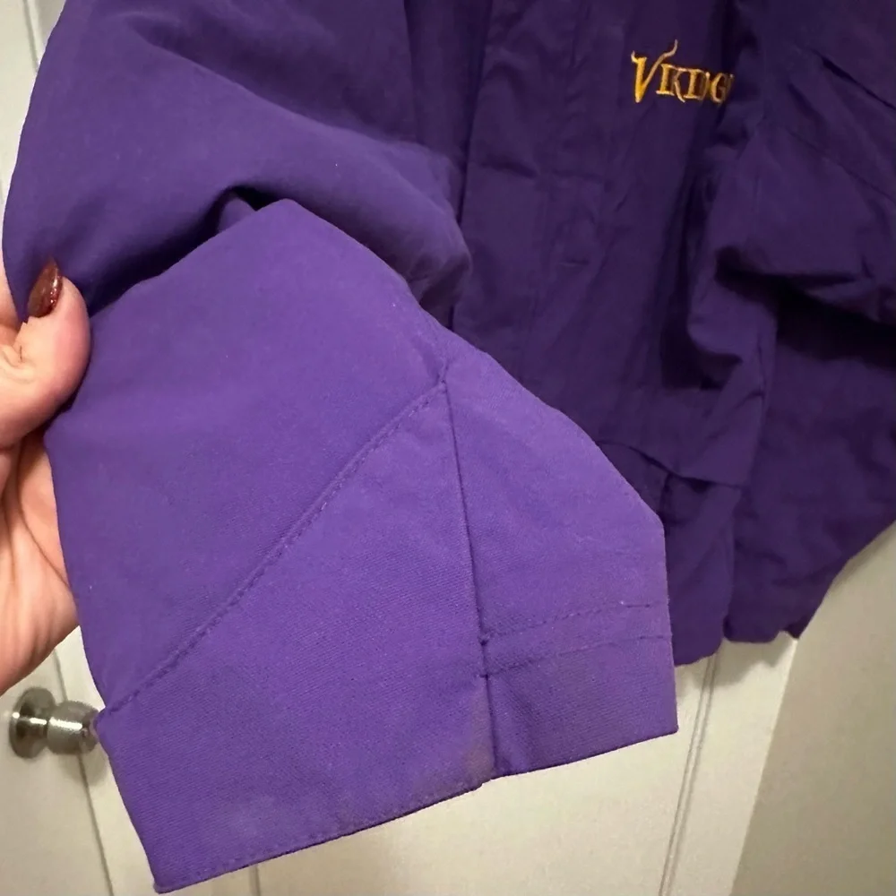 Rare Vintage Minnesota Vikings Kids M 10/12 Stadium Jacket Coat NFL Reebok